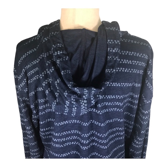 Pure Jill Indigo Oversized Hooded Baja Shirt - Picture 6 of 8